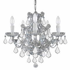 Crystorama Maria Theresa 6 Light Spectra Crystal Chrome Mini Chandelier - 4405-CH-CL-SAQ