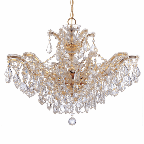 Crystorama Maria Theresa 6 Light Spectra Crystal Gold Chandelier II - 4439-GD-CL-SAQ
