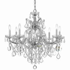 Crystorama Maria Theresa 9 Light Clear Crystal Chrome Chandelier - 4409-CH-CL-MWP
