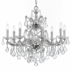 Crystorama Maria Theresa 9 Light Spectra Crystal Chrome Chandelier - 4408-CH-CL-SAQ