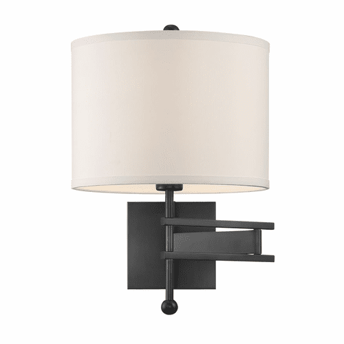 Crystorama Marshall 1 Light Wall Mount - Matte Black - MAR-A8031-MK