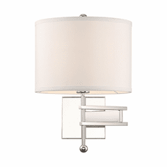 Crystorama Marshall 1 Light Wall Mount - Polished Nickel - MAR-A8031-PN