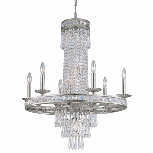 Crystorama Mercer 10 Light Crystal Silver Chandelier - 5266-OS-CL-MWP