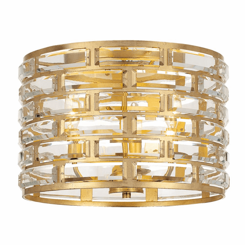 Crystorama Meridian 3 Light Ceiling Mount - Antique Gold - MER-4863-GA