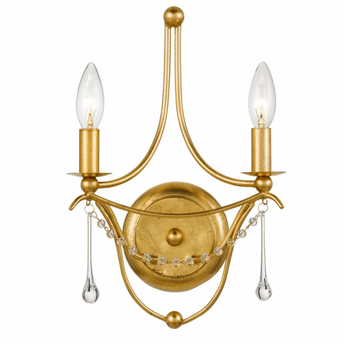Crystorama Metro 2 Light Wall Mount - Antique Gold - 422-GA