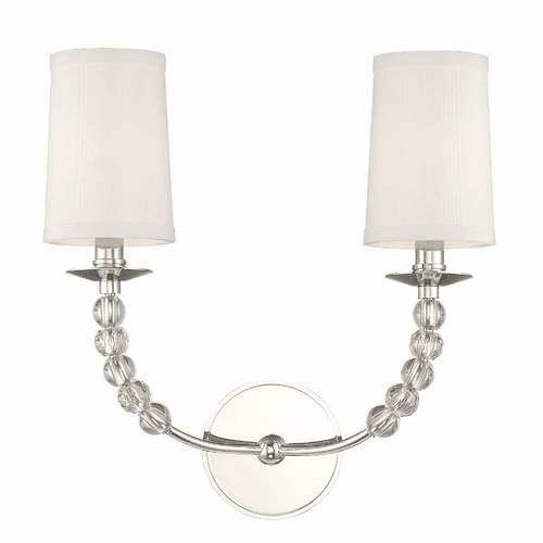 Crystorama Mirage 2 Light Wall Mount - Polished Nickel - 8012-PN