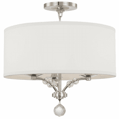 Crystorama Mirage 3 Light Ceiling Mount - Polished Nickel - 8005-PN_CEILING