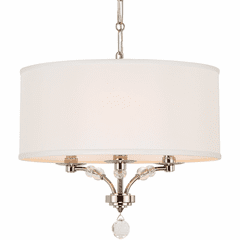 Crystorama Mirage 3 Light Nickel Mini Chandelier - 8005-PN Crystorama Mirage 3 Light Nickel Mini Chandelier - 8005-PN
