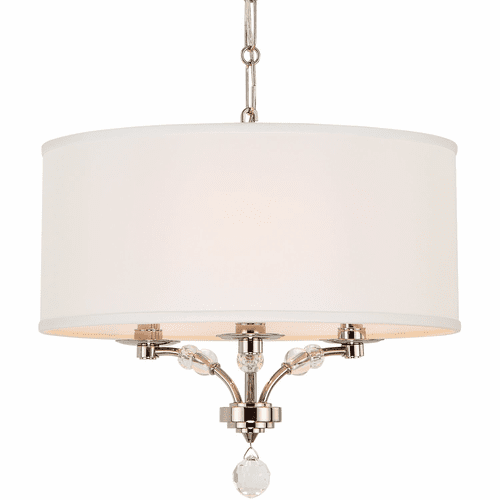 Crystorama Mirage 3 Light Nickel Mini Chandelier - 8005-PN