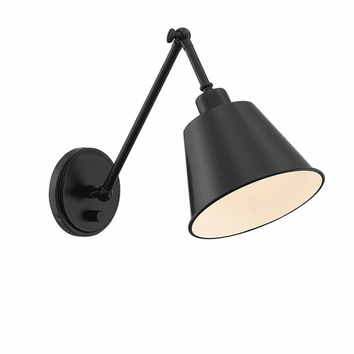 Crystorama Mitchell 1 Light Wall Mount - Matte Black - MIT-A8020-MK