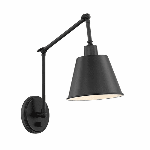 Crystorama Mitchell 1 Light Wall Mount - Matte Black - MIT-A8021-MK