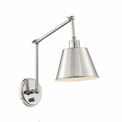 Crystorama Mitchell 1 Light Wall Mount - Polished Nickel - MIT-A8021-PN