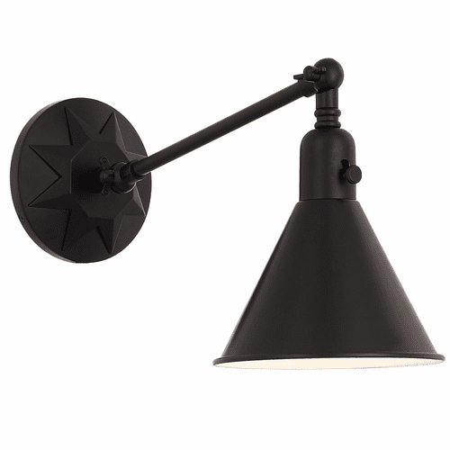 Crystorama Morgan 1 Light Wall Mount - Matte Black - MOR-8800-MK