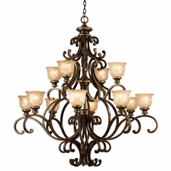 Crystorama Norwalk 12 Light Bronze Umber Chandelier - 7412-BU