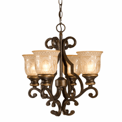 Crystorama Norwalk 4 Light Bronze Mini Chandelier - 7404-BU