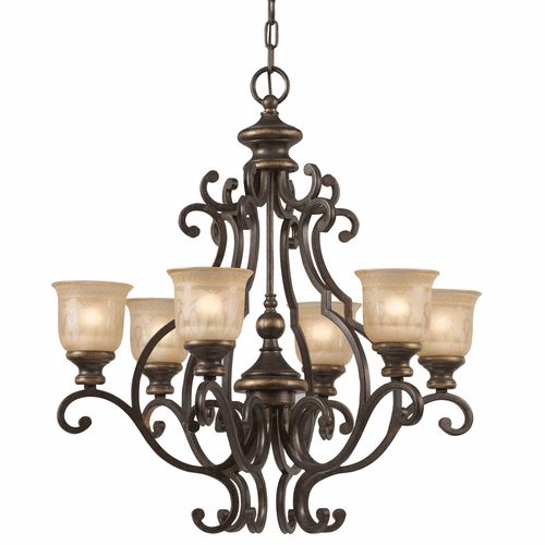 Crystorama Norwalk 6 Light Bronze Umber Chandelier - 7416-BU