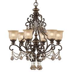 Crystorama Norwalk 6 Light Chandelier - Bronze Umber - 7516-BU-GT-S