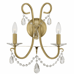 Crystorama Othello 2 Light Wall Mount - Vibrant Gold - 6822-VG-CL-SAQ