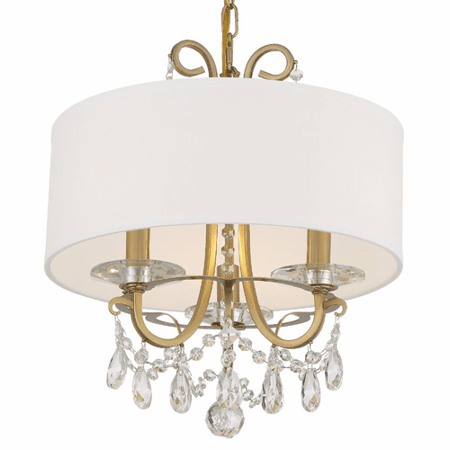 Crystorama Othello 3 Light Chandelier - Vibrant Gold - 6623-VG-CL-MWP
