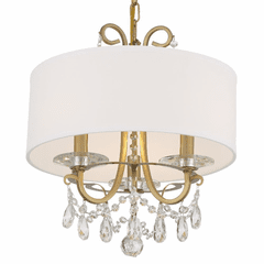 Crystorama Othello 3 Light Chandelier - Vibrant Gold - 6623-VG-CL-MWP