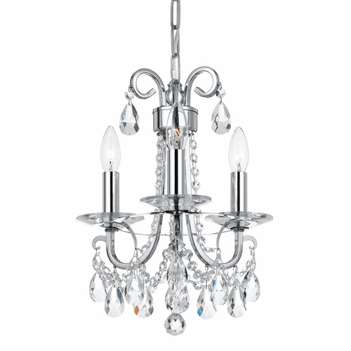 Crystorama Othello 3 Light Mini Chandelier - Polished Chrome - 6823-CH-CL-S