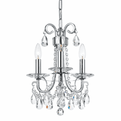 Crystorama Othello 3 Light Mini Chandelier - Polished Chrome - 6823-CH-CL-S