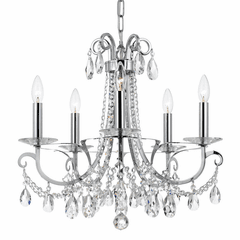 Crystorama Othello 5 Light Chandelier - Polished Chrome - 6825-CH-CL-S