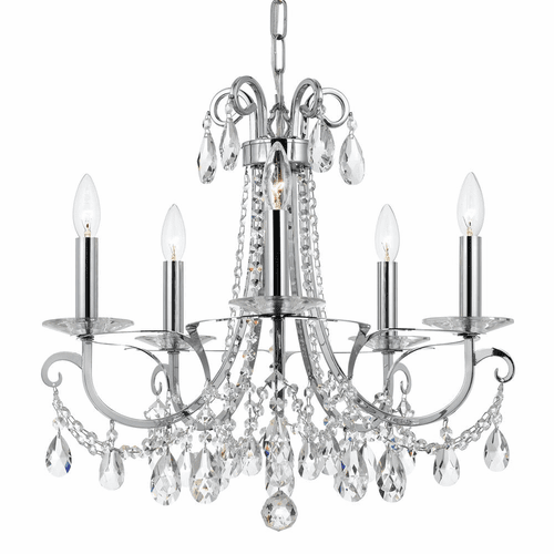 Crystorama Othello 5 Light Chandelier - Polished Chrome - 6825-CH-CL-SAQ