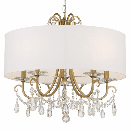 Crystorama Othello 5 Light Chandelier - Vibrant Gold - 6625-VG-CL-S