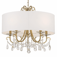 Crystorama Othello 5 Light Chandelier - Vibrant Gold - 6625-VG-CL-S