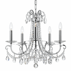 Crystorama Othello 5 Light Clear Crystal Polished Chrome Chandelier - 6825-CH-CL-MWP Crystorama Othello 5 Light Clear Crystal Polished Chrome Chandelier - 6825-CH-CL-MWP