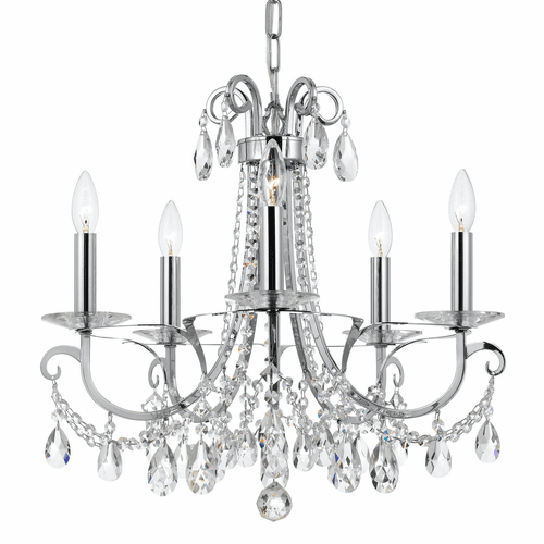 Crystorama Othello 5 Light Clear Crystal Polished Chrome Chandelier - 6825-CH-CL-MWP