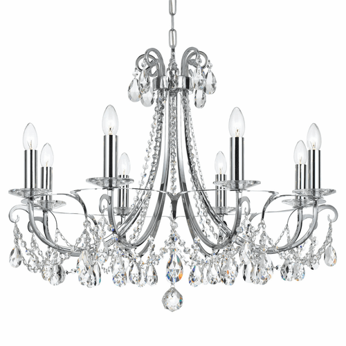 Crystorama Othello 8 Light Clear Crystal Polished Chrome Chandelier - 6828-CH-CL-MWP