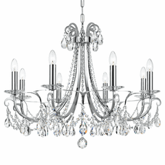 Crystorama Othello 8 Light Clear Spectra Crystal Polished Chrome Chandelier - 6828-CH-CL-SAQ