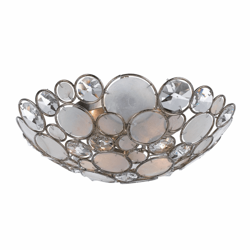 Crystorama Palla 3 Light Antique Silver Ceiling Mount - 524-SA