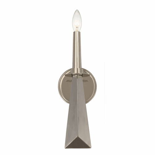 Crystorama Palmer 1 Light Polished Nickel Sconce - 7591-PN