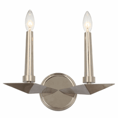 Crystorama Palmer 2 Light Polished Nickel Sconce - 7592-PN Crystorama Palmer 2 Light Polished Nickel Sconce - 7592-PN