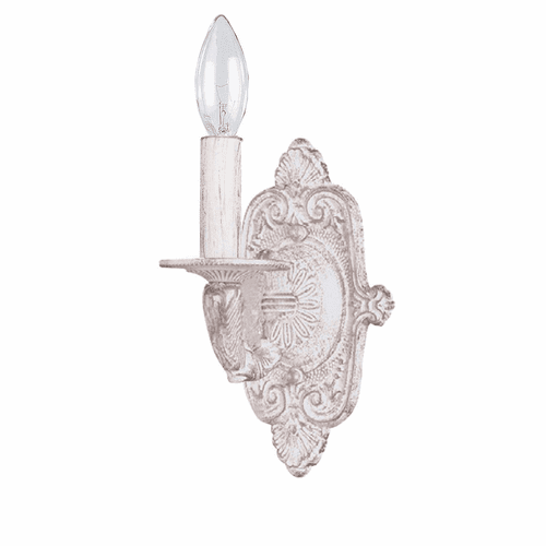 Crystorama Paris Market 1 Light Antique White Sconce I - 5111-AW