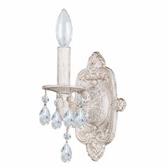 Crystorama Paris Market 1 Light Clear Crystal White Sconce - 5021-AW-CL-MWP