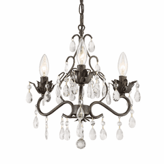 Crystorama Paris Market 3 Light Mini Chandelier - English Bronze - 4534-EB-CL-MWP