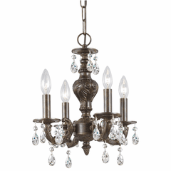 Crystorama Paris Market 4 Light Clear Crystal Bronze Mini Chandelier - 5024-VB-CL-MWP Crystorama Paris Market 4 Light Clear Crystal Bronze Mini Chandelier - 5024-VB-CL-MWP