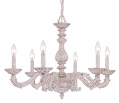 Crystorama Paris Market 6 Light Antique White Chandelier - 5126-AW