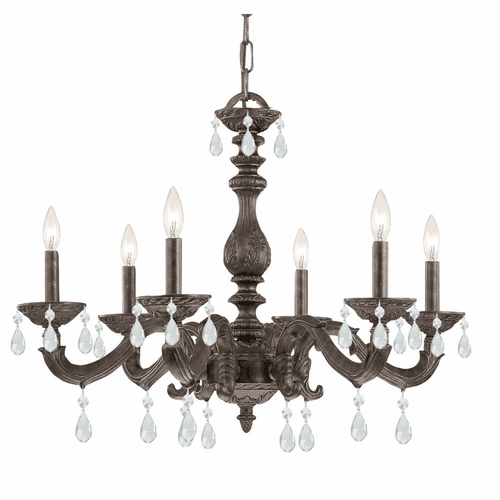 Crystorama Paris Market 6 Light Chandelier - Venetian Bronze - 5036-VB-CL-MWP