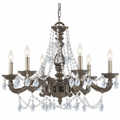 Crystorama Paris Market 6 Light Clear Crystal Bronze Chandelier I - 5026-VB-CL-MWP