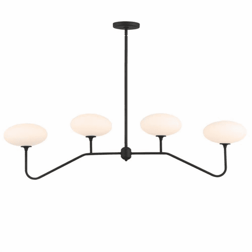 Crystorama Parker 4 Light Chandelier - Black Forged - PKR-B8504-BF