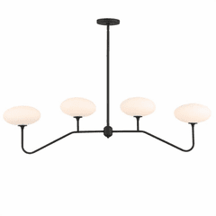 Crystorama Parker 4 Light Chandelier - Black Forged - PKR-B8504-BF
