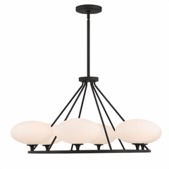 Crystorama Parker 6 Light Chandelier - Black Forged - PKR-B8506-BF