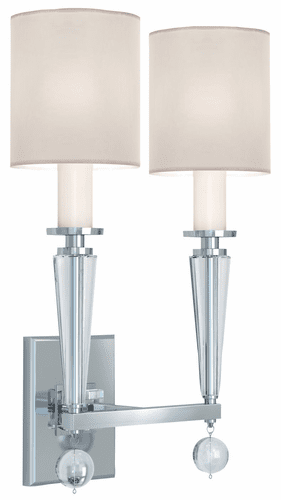 Crystorama Paxton 2 Light Nickel Sconce - 8102-PN