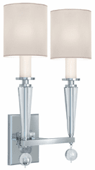 Crystorama Paxton 2 Light Nickel Sconce - 8102-PN