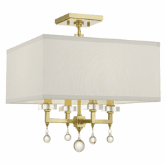 Crystorama Paxton 4 Light Ceiling Mount - Aged Brass - 8105-AG_CEILING
